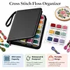 Tangle-Free Cross Stitch Floss Organizer Binder - 50 Clear 9-Pocket Pages (Holds 450 Colors) Waterproof Zip Storage Case tapestrymarket