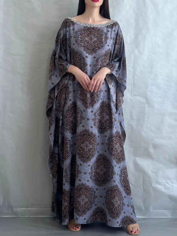Stylish Ethnic Pattern Print Dress Robe-inspireuse