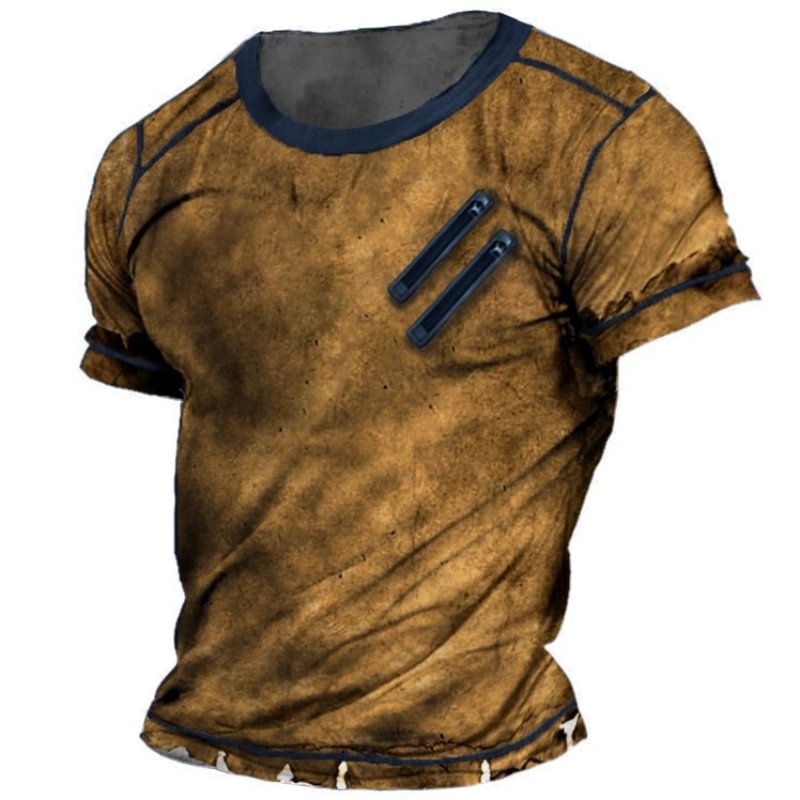 Men's Vintage O Neck Short Sleeve T-Shirt