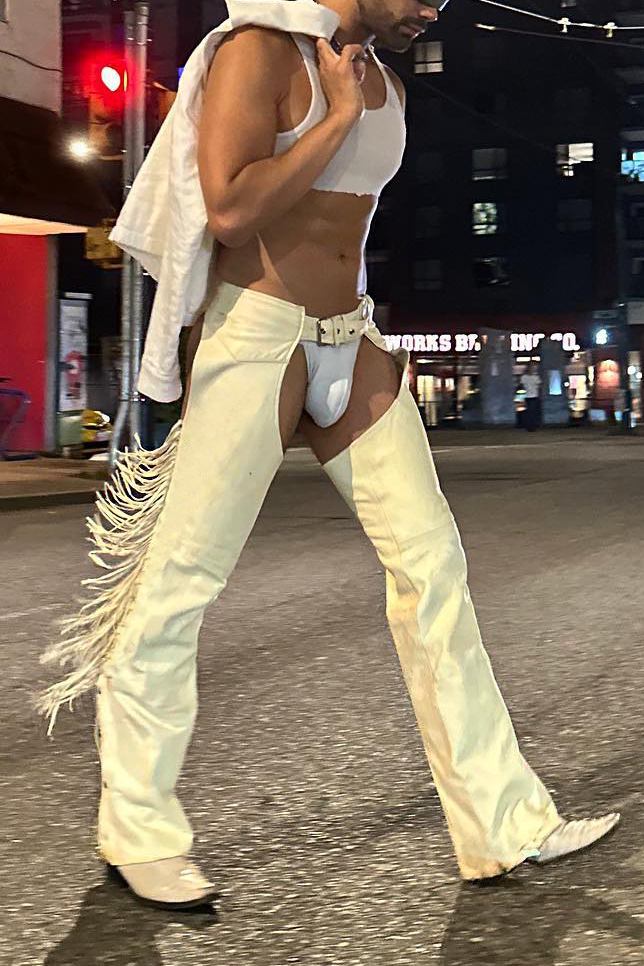 Ciciful Retro Style Fringe Split Chap Festival Pants