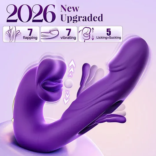 Violet PulseWave Rabbit Massager &ndash; Tongue Motion