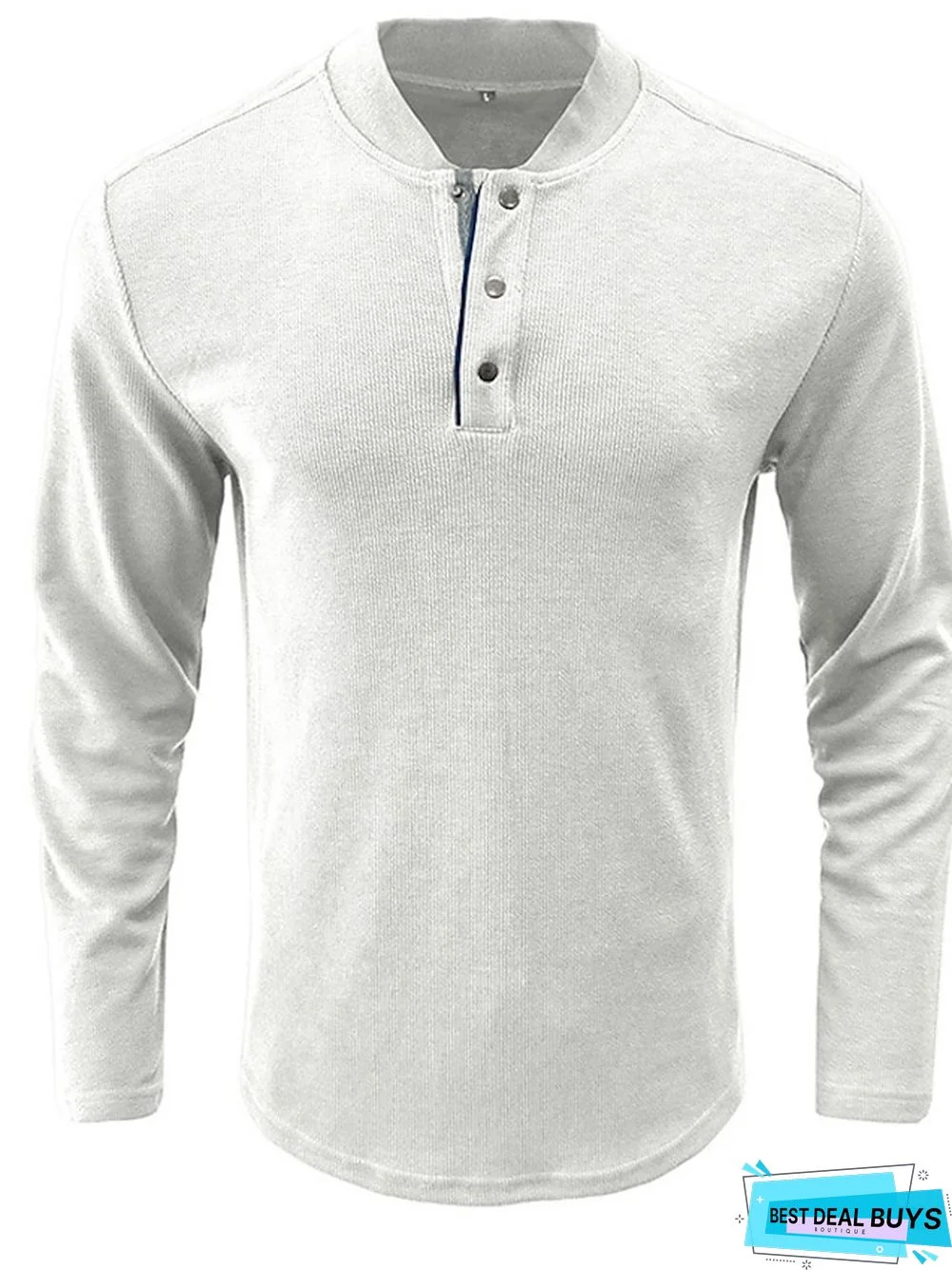 Men's Henley Shirt Tee Plain Henley Street Vacation Long Sleeve Button Pocket Clothing Apparel Basic Designer Modern Contemporary