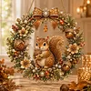 DIY Squirrel Pearl Art Diamond Painting Wreath Pendant