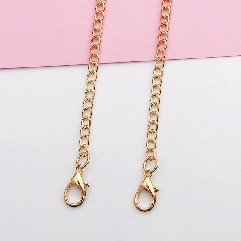 Metal Bags Chain Girls Slung Over One Shoulder Phone Cover Lanyard Lanyard Lobster Buckle 110cm Gold Iron Chain Shoulder Strap