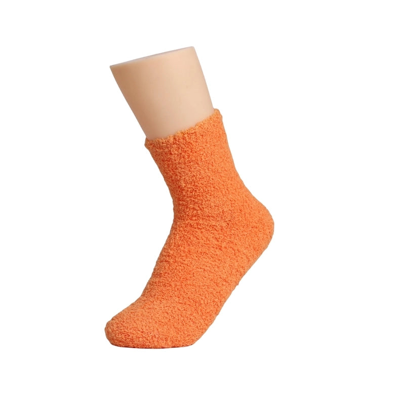Coral Velvet Socks Women’s Hot Carpet Velvet Socks Winter Solid Color Thickened Floor Sleeping Plush Socks