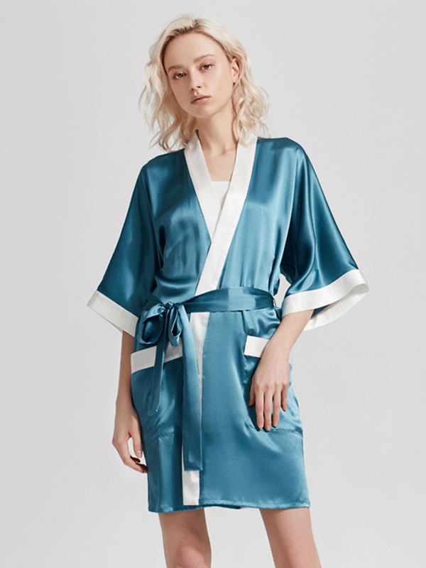 22 MOMME Kimono en soie classique - SOIE PLUS