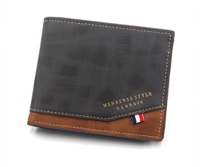 Men’s Solid Color Pu Leather Open Wallets