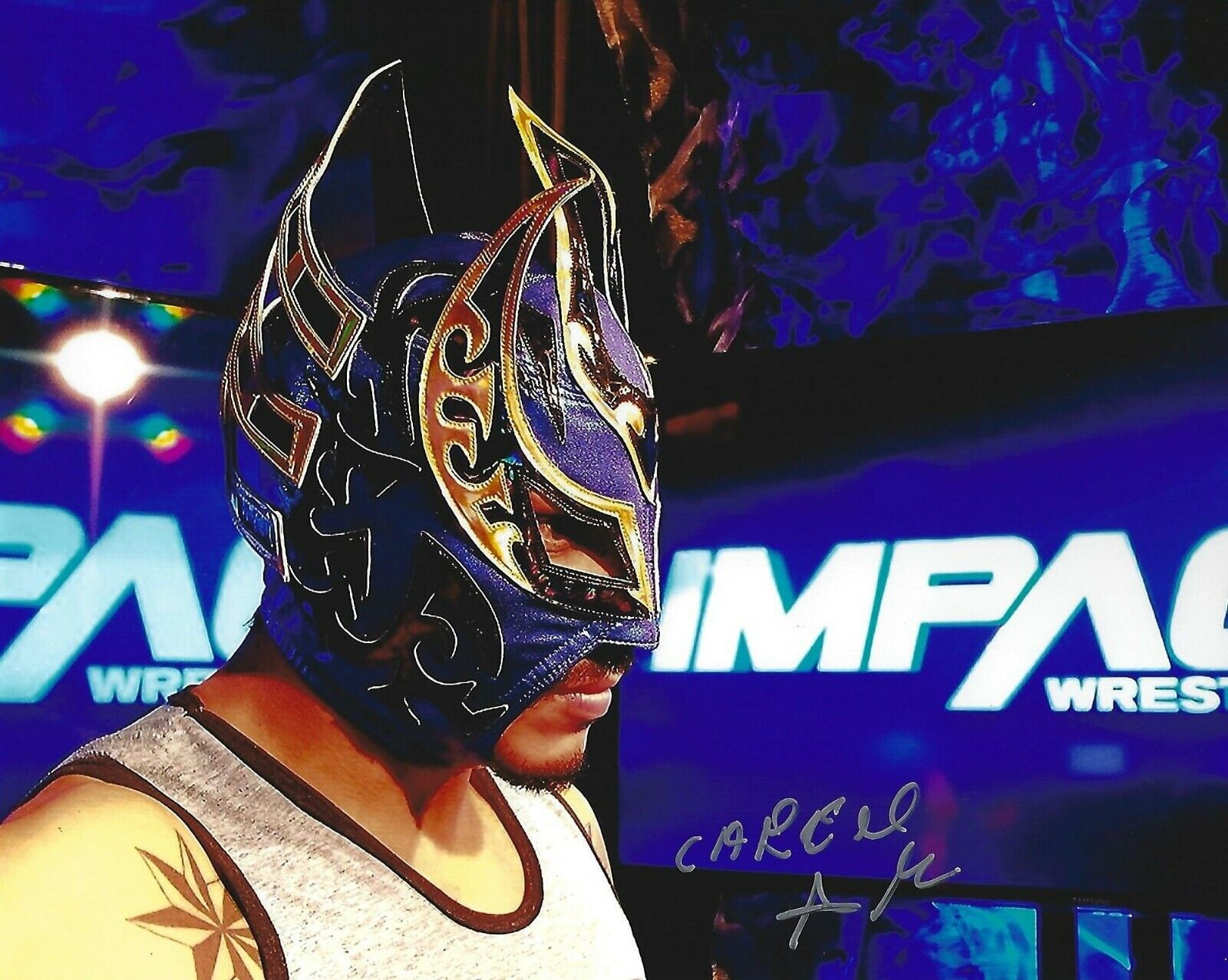 Laredo Kid Signed 8x10 Photo Poster painting AAA Lucha Libre AEW Impact Pro Wrestling Autograph