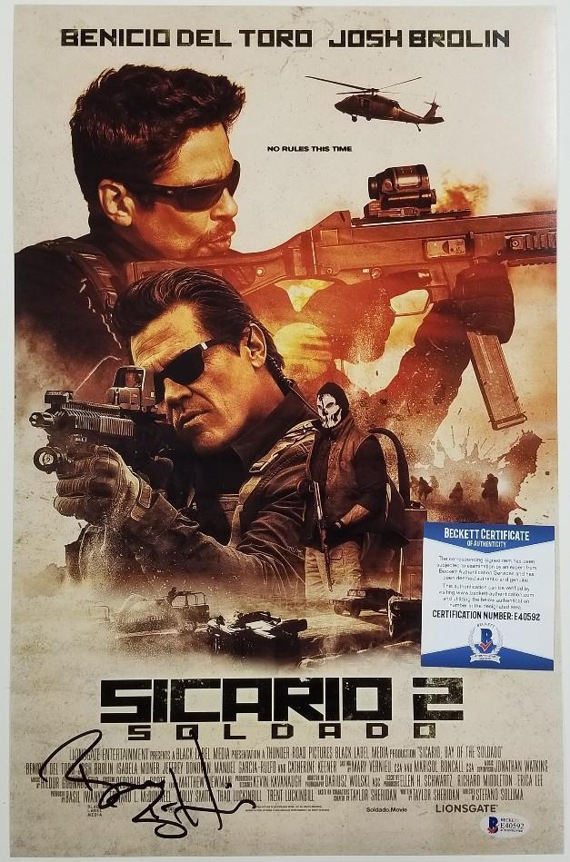 BRUNO BICHIR Signed Sicario 2 11x17 Photo Poster painting Autograph (B) ~ Beckett BAS COA