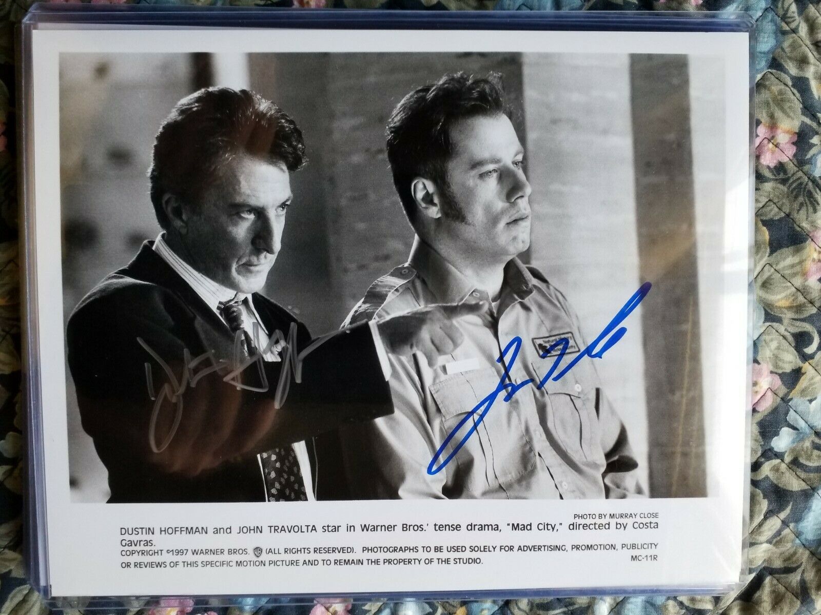 Dustin Hoffman & John Travolta Authentic Signed 8x10 Autographed Photo Poster painting