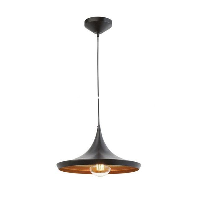 Vintage Pendant Lights Loft Lamp Nordic Hanging Restaurant Kitchen Light Gold Inner Finish Luminaire Home Industrial Lighting