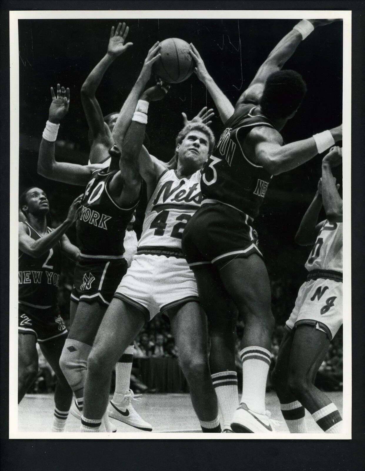 New Jersey Nets LOT of SIX Press Original Photo Poster paintings by Bob Olen Gminski Coleman