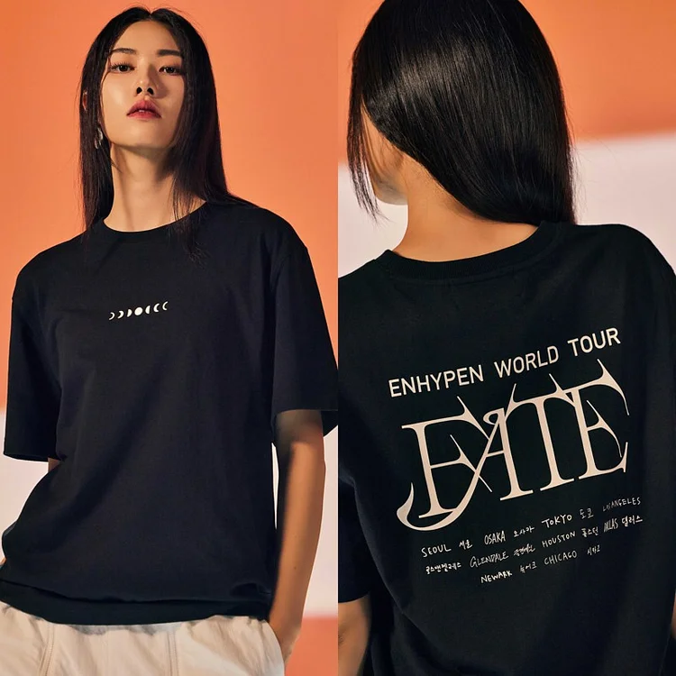 ENHYPEN WORLD TOUR ‘FATE’ Official Black T-shirt