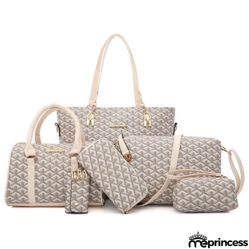 Women's Fashion Large Capacity 6-Piece Bags Set