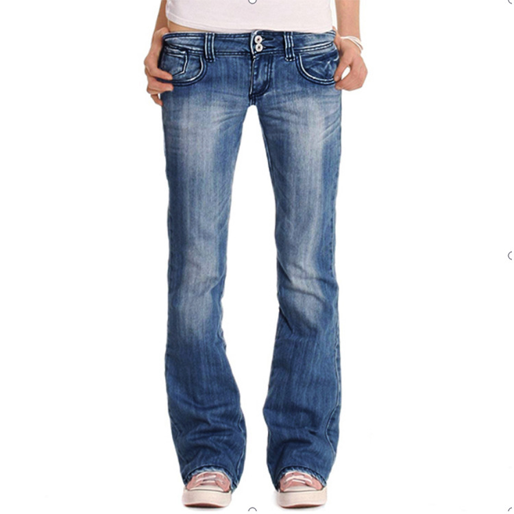 Classic Washed Split Fork Slim Jeans wearshes