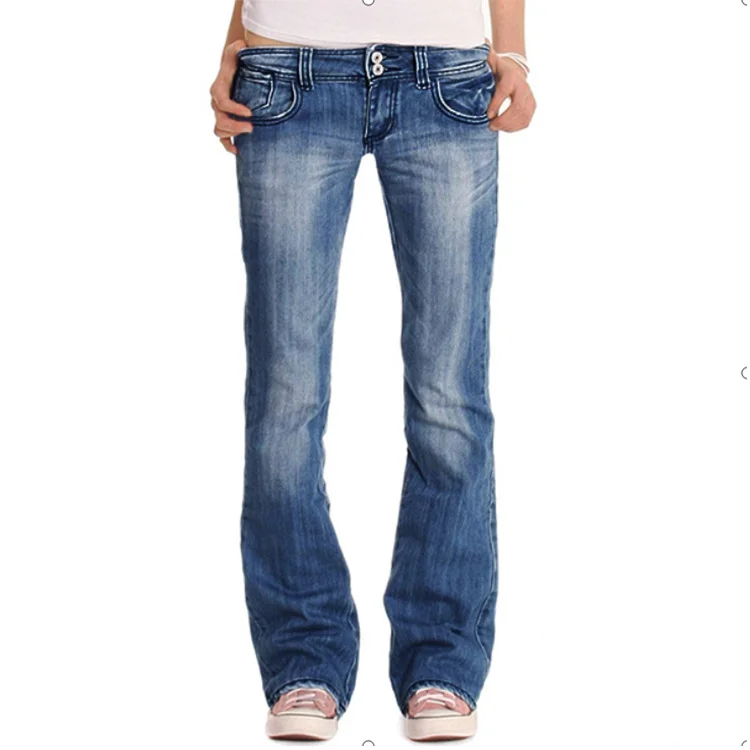 Classic Washed Split Fork Slim Jeans