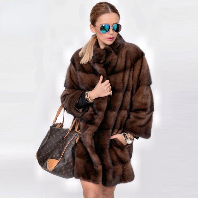  thdmladies New Stand-up Collar Warm Fur Coat thedmladies