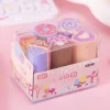 Lovely Cartoon Candy Erasers 6in1 Set for Kids Student Class Reward Office Exam Stationery Gift
