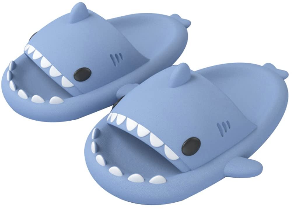 Cartoon Shark Slippers for Women Men Summer Cute Animal Shower Sandal ...