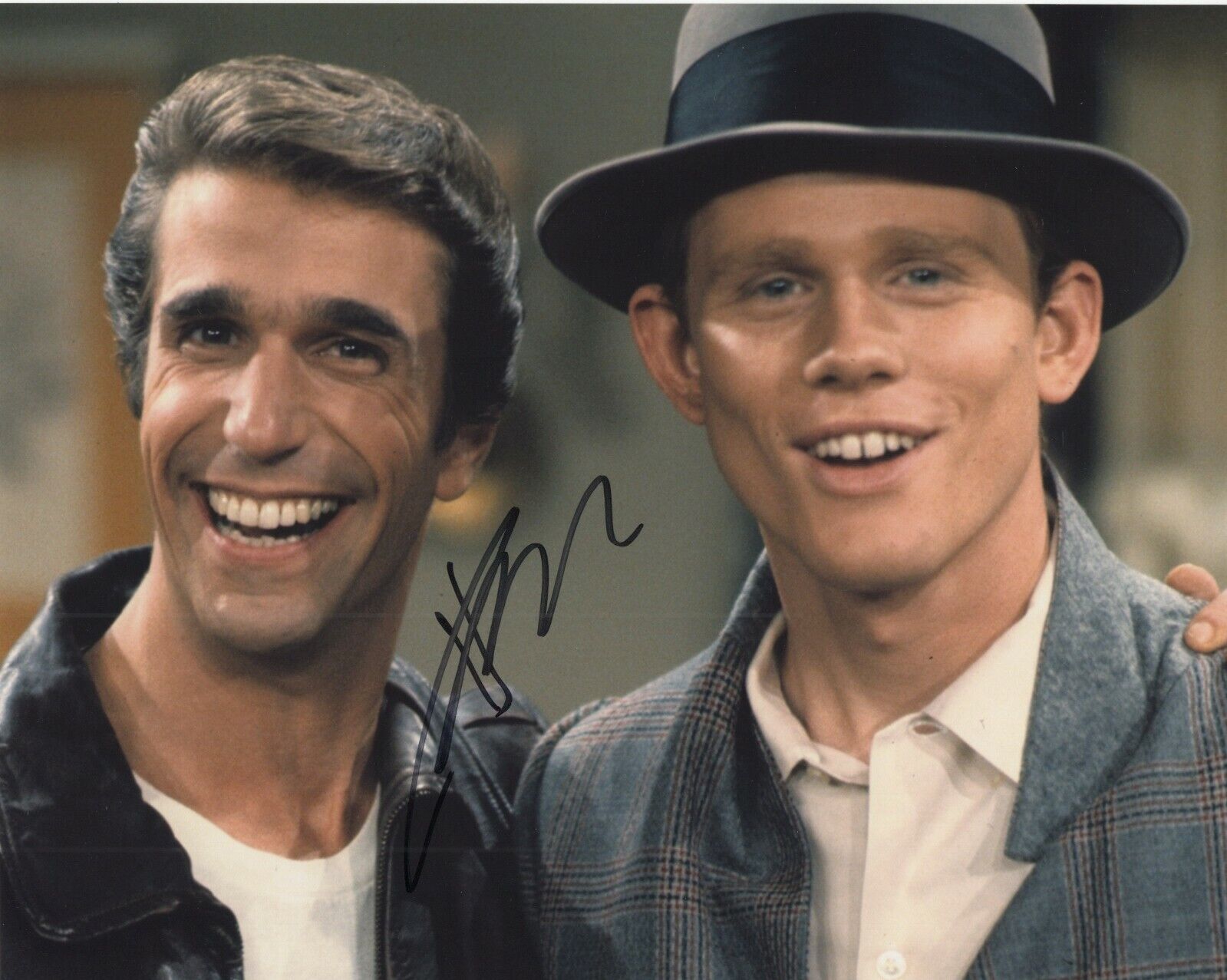 HENRY WINKLER SIGNED AUTOGRAPH HAPPY DAYS FONZIE THE FONZ 8X10 Photo Poster painting #3