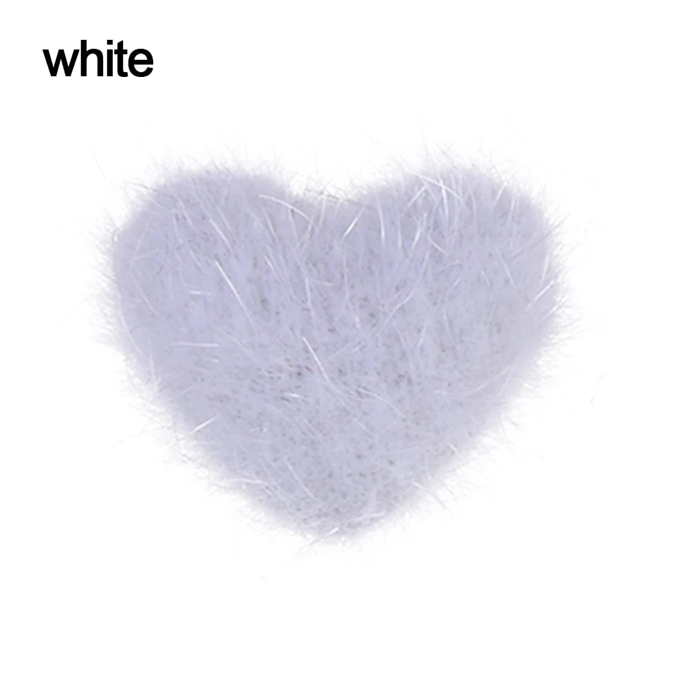 1pc Pompoms Plush Heart 3D Nail Art Decorations Detachable Magnet Fashion Jewelry Manicure Design Accessories