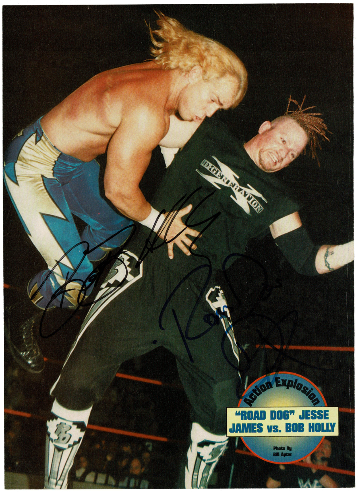 Road Dogg Jesse James & Bob Holly signed autographed magazine Photo Poster painting! AMCo 13567