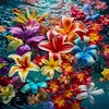 Color Flower-14CT Stamped Cross Stitch 50*50cm tapestrymarket