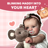 [Heartbeat💖 & Sound🔊] 20" Awake Handmade Reborn Baby Doll Realistic Reborn Baby Toddlers Girl Renee with Brown Hair - RBBI-Myrebornbabydoll&reg; Myrebornbabydoll&reg;