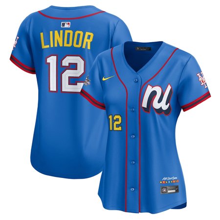 Women's National League #12 Francisco Lindor  Blue 2025 All-Star Edition Limited Player Jersey