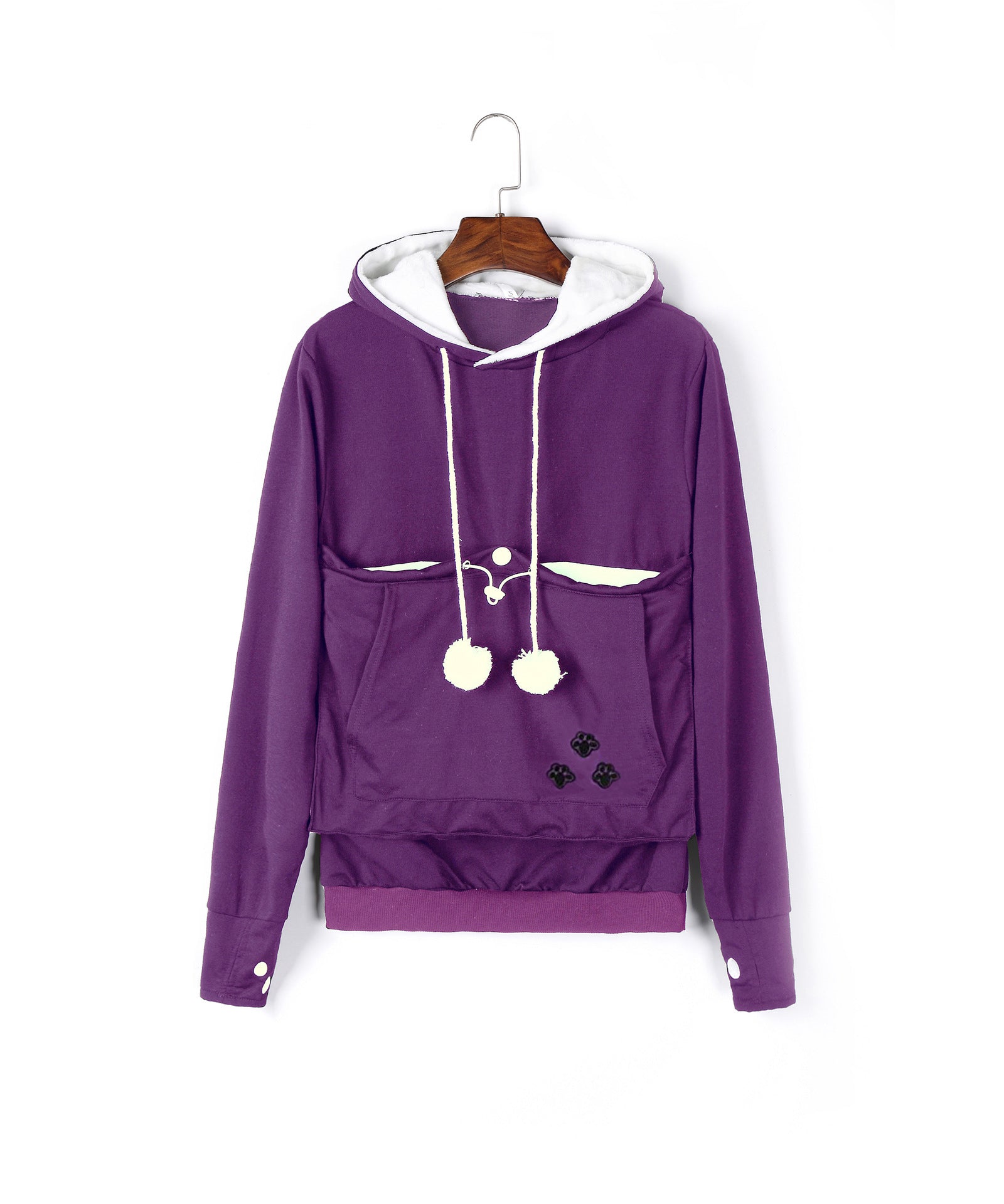 Womens Hoodies Pet Holder Cat Dog Kangaroo Pouch Carriers Pullover