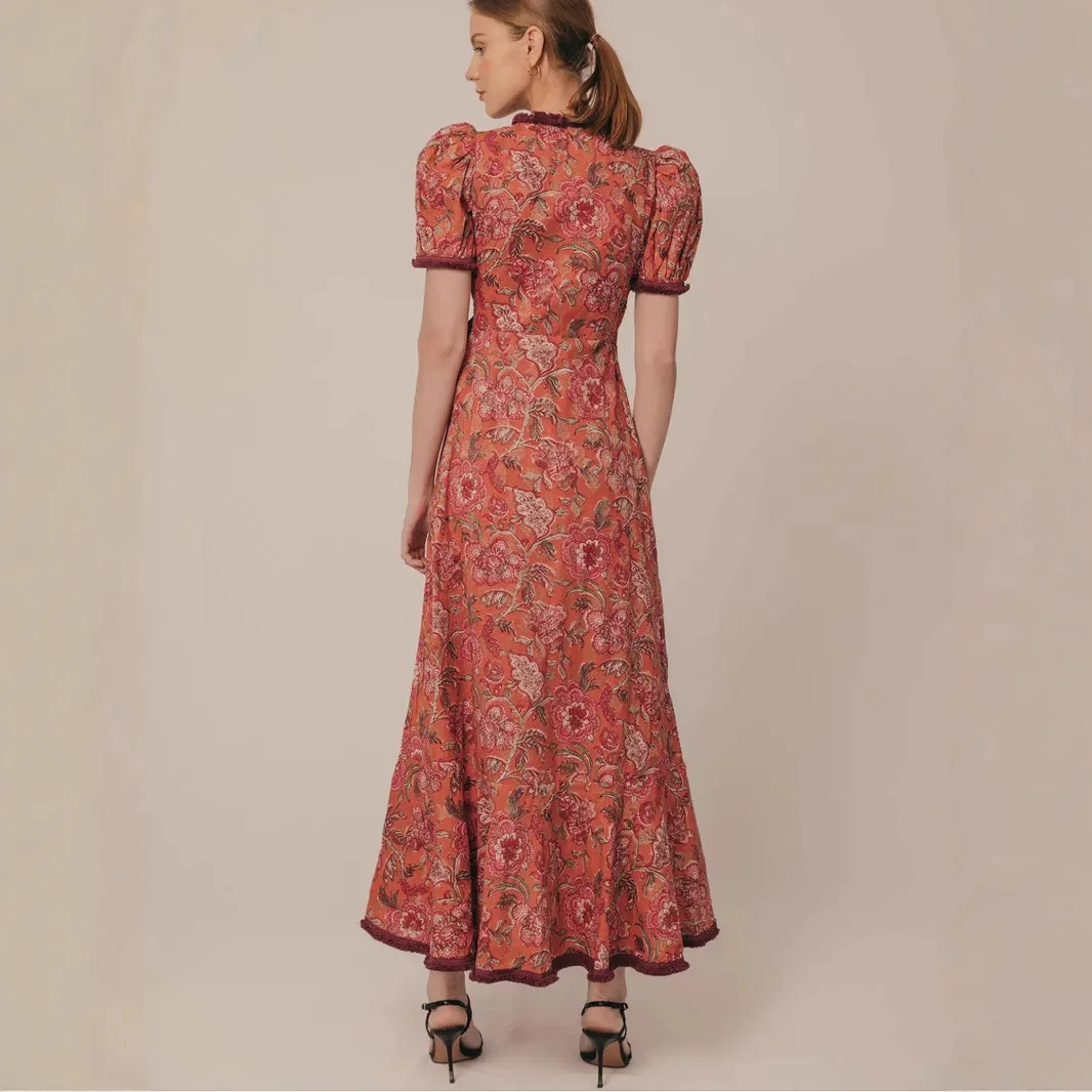 Athvotar Athvotar Bohemian Print Holiday Long Runner Dress