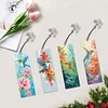 4Pcs Diamond Painting Hummingbird Flowers Bookmark Making Kit for Book Lovers
