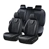 FLORICH Seat Covers for Cars, Seat Covers Full Set 5 Seats, Waterproof Leather Car Seat Covers, Front and Rear Seat Covers, Universal Seat Protector Accessories for Most Vehicles-Black&White Line