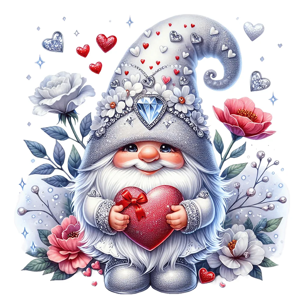 Diamond Painting - Full Round - Valentines Day Gnome(30*30cm