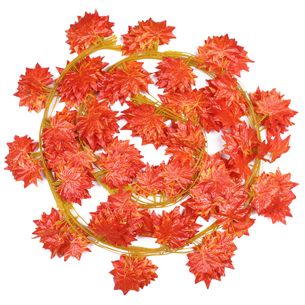 

12pcs 2.4m Autumn Leaves Garland Artificial Maple Leaf Fake Foliage String, 501 Original