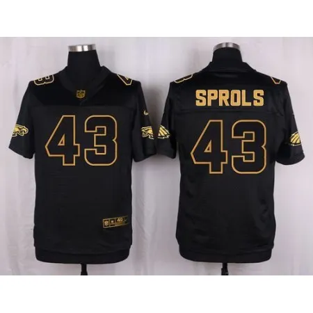 Eagles #43 Darren Sproles Black Men's Stitched NFL Elite Pro Line Gold Collection Jersey