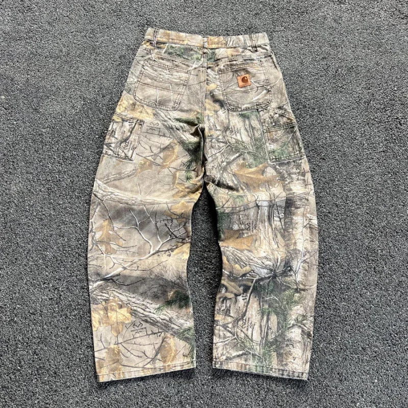 ABEBEY-Y2k Jeans New America Street Camouflage Pattern Baggy Denim Pants Fashion Women Clothing High Waist Straight Leg Wide Leg Jeans Streetwear y2k 90s Fashion 