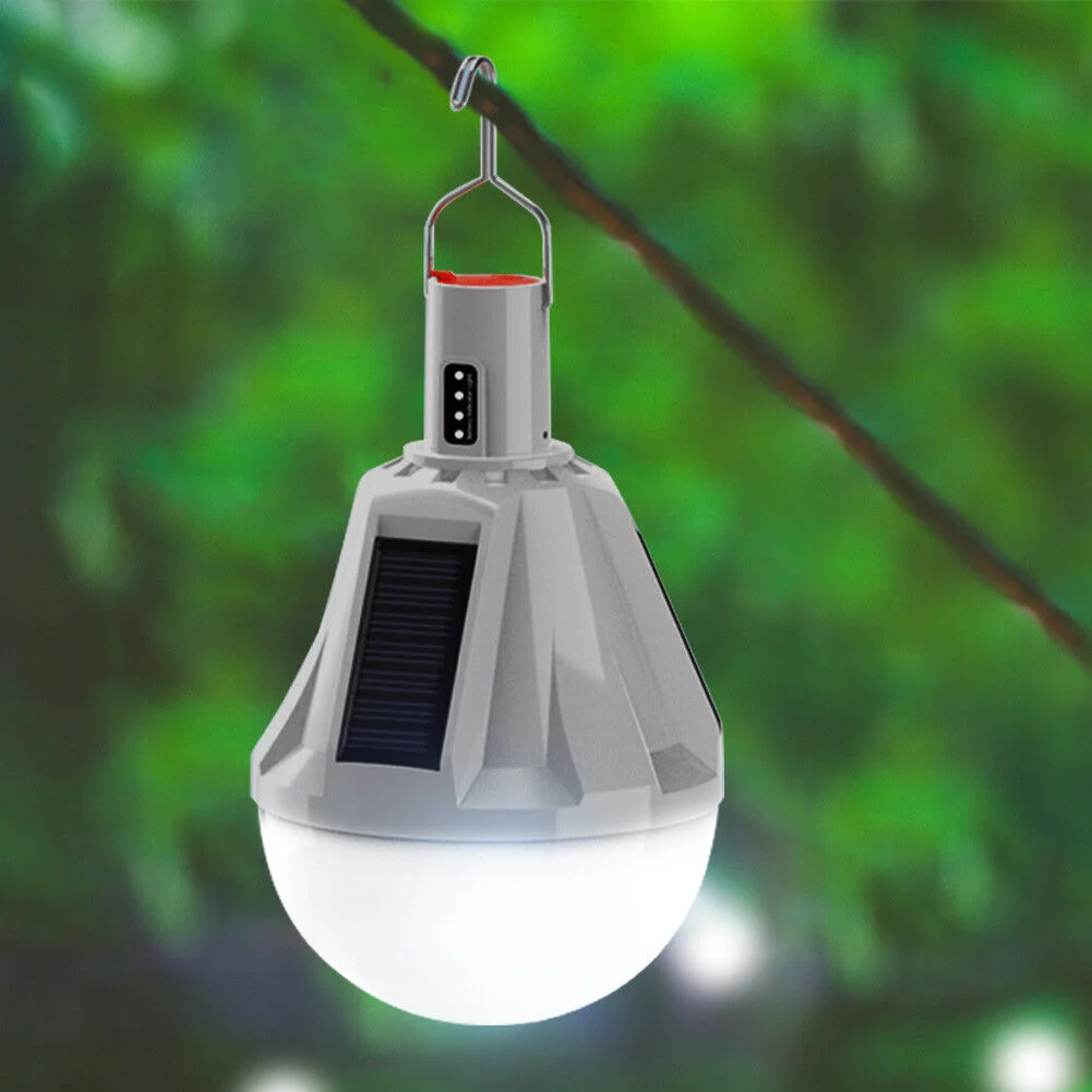 Portable Wireless Solar Camping Tent Hanging Light Bulb Lantern 150W