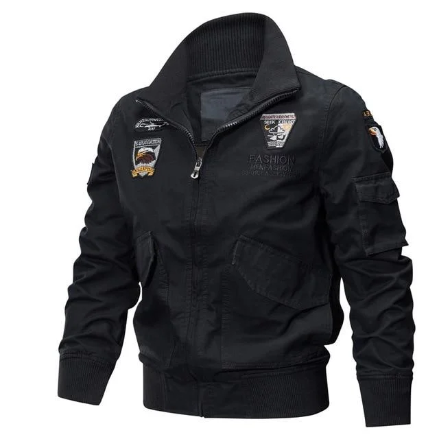 Men Jacket Coat Tactical Style Uniform Flight Army Green Windbreaker Outwear Bomber Jacket