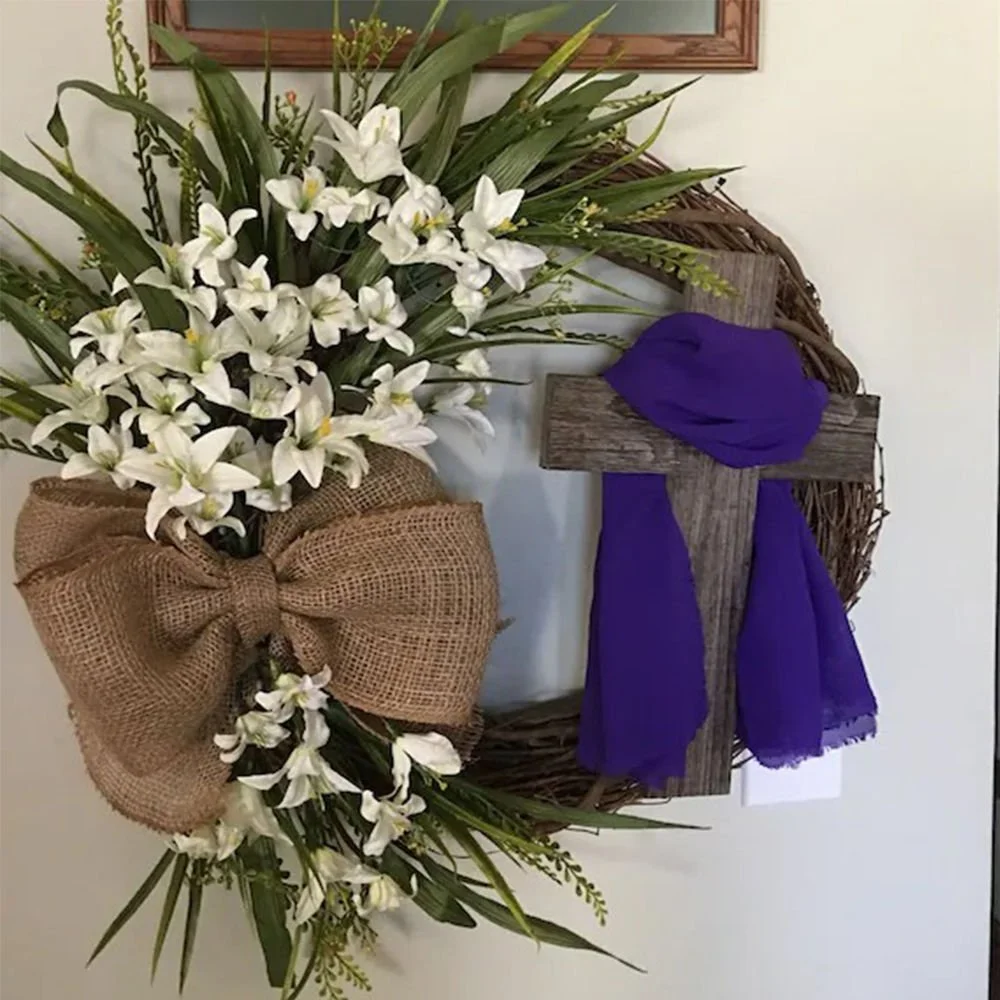 Easter Wreath with Cross