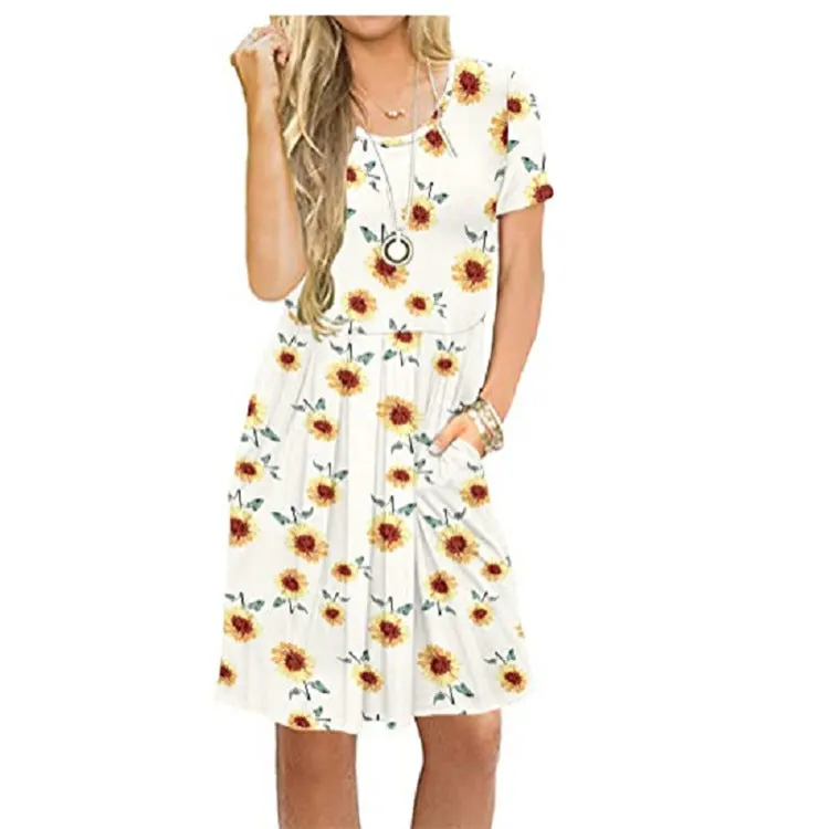 Pleated Loose Skirt Casual Dress