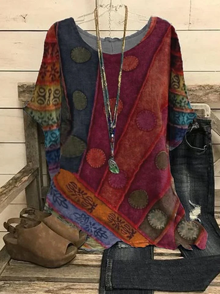 Women's Loose Fashion Loose Print Casual Top
