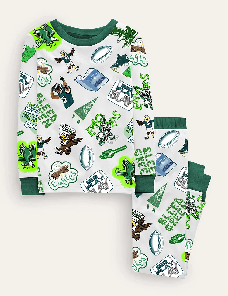Kid's Philadelphia Eagles Football Super Bowl Champions Pajama Set