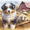 Sheepdog And Lamb-11CT Stamped Cross Stitch 40*40cm/15.75*15.75in