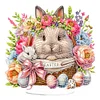 (US Only)2D Flat Print Easter Rabbit DIY Table Top Diamond Painting Ornament Kits