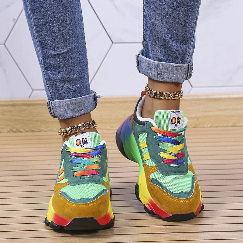 JustyShoes Rainbow Sneakers