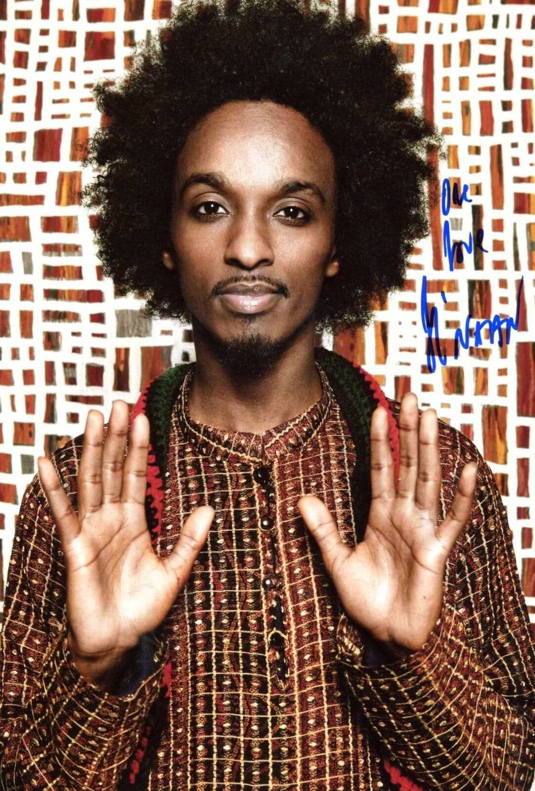 RAPPER and POET K'naan autograph, In-Person signed Photo Poster painting