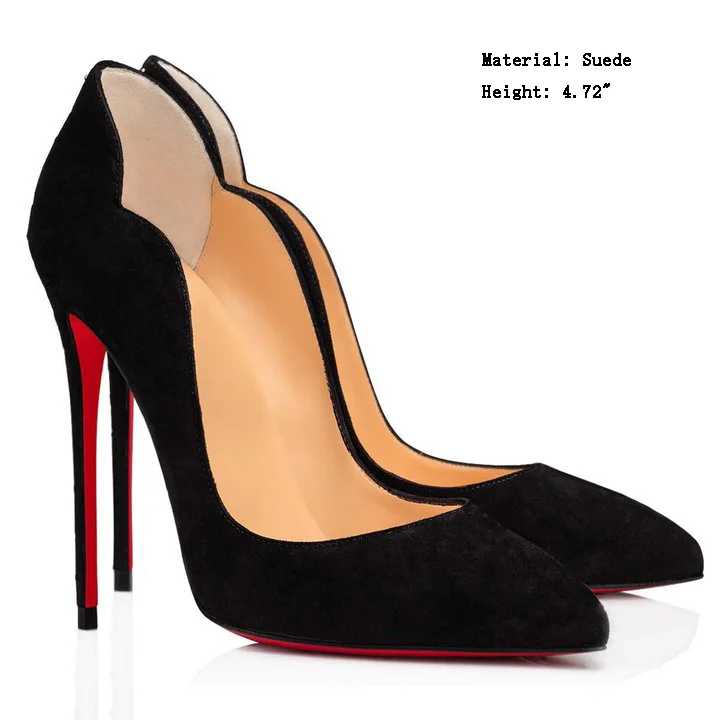 Classic Women's Red Bottom High Heels for Party Wedding Pumps-MERUMOTE