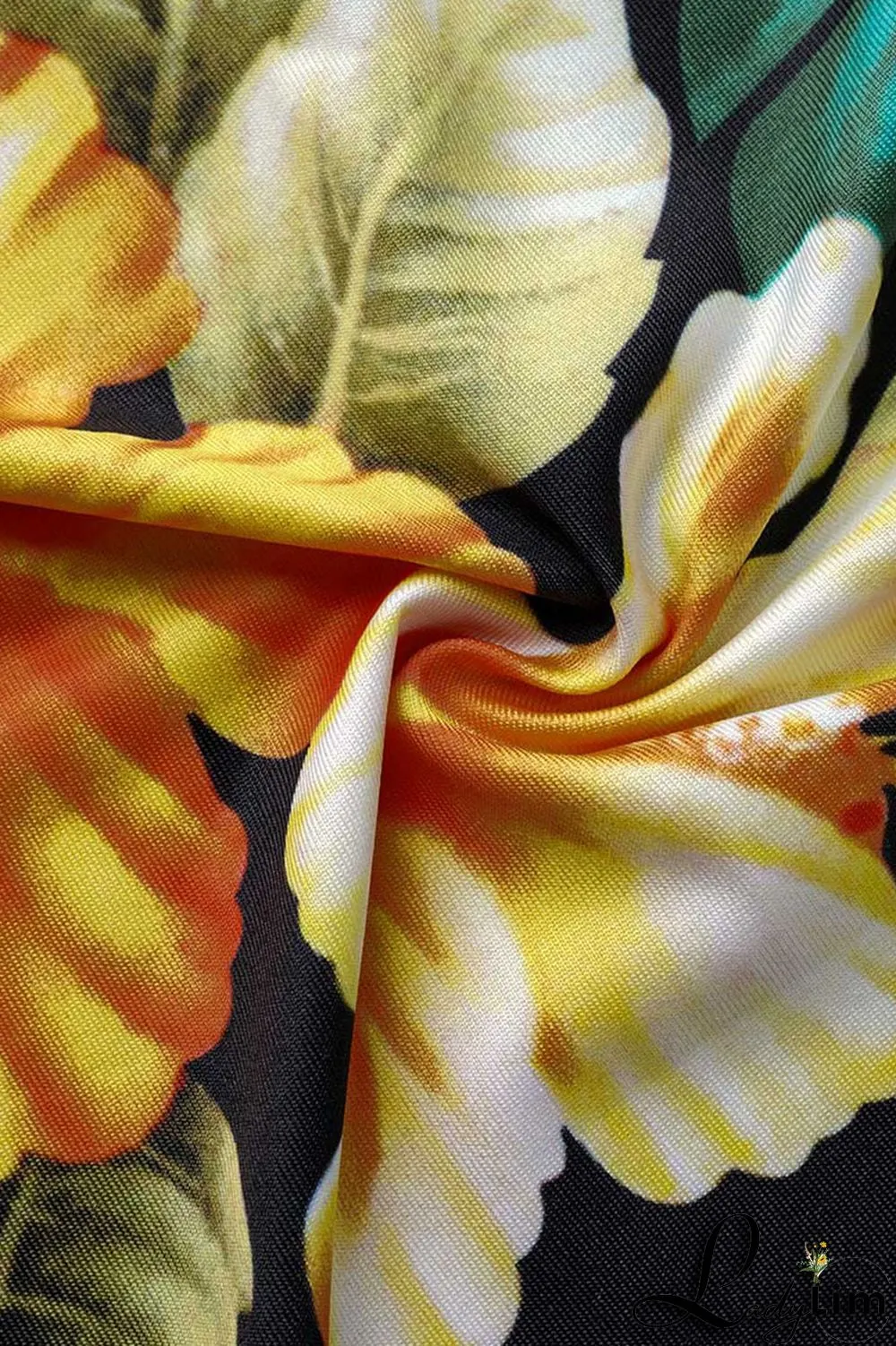 Green Casual Print Bandage Split Joint V Neck Plus Size Two Pieces