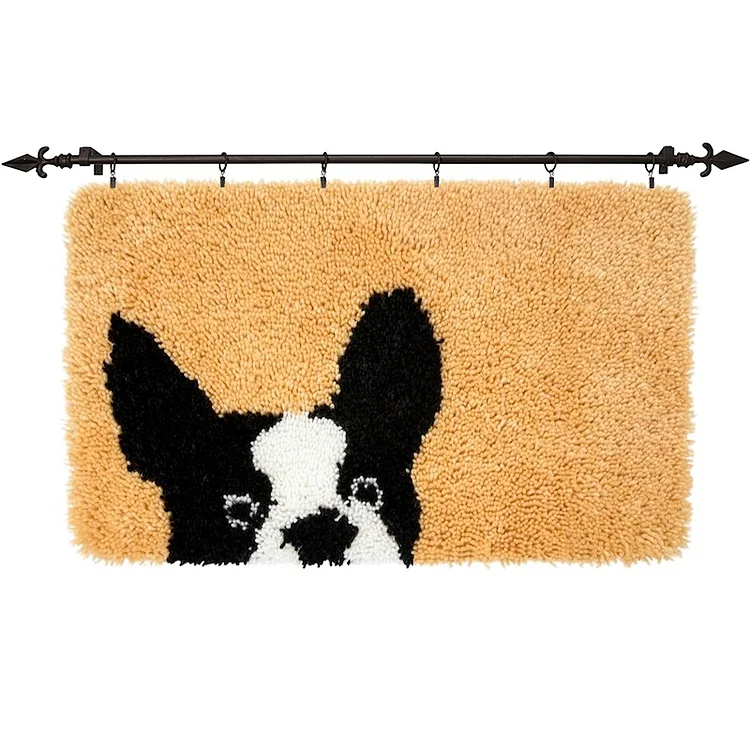 B&W Dog Rug Latch Hook Kits for Beginners